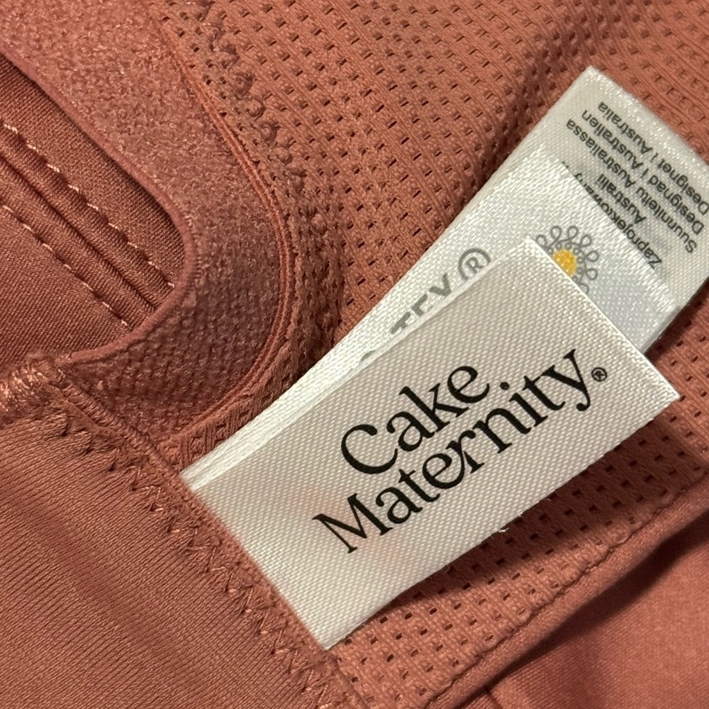 Cake Maternity Popcorn Busty Wire Free Nursing Sports Bra Medium Brick Orange - Picture 3 of 16